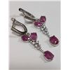 Image 2 : $360  Si(5.63G),Ruby+Cz Earrings