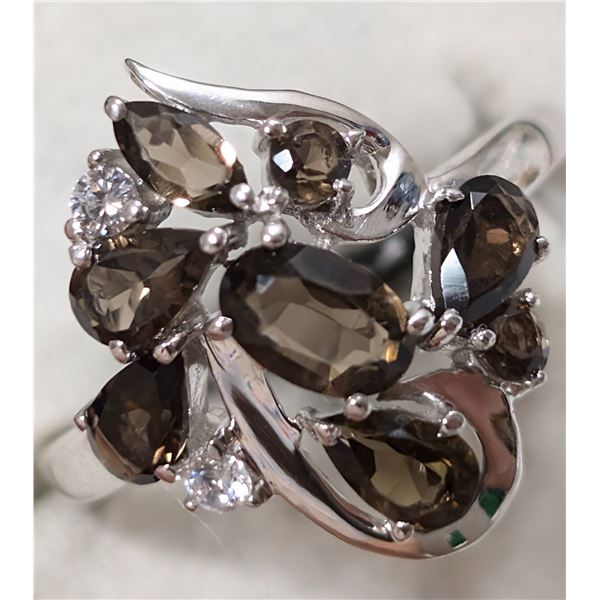 $200  Si,Smokey Quartz(2.7Ct) Ring