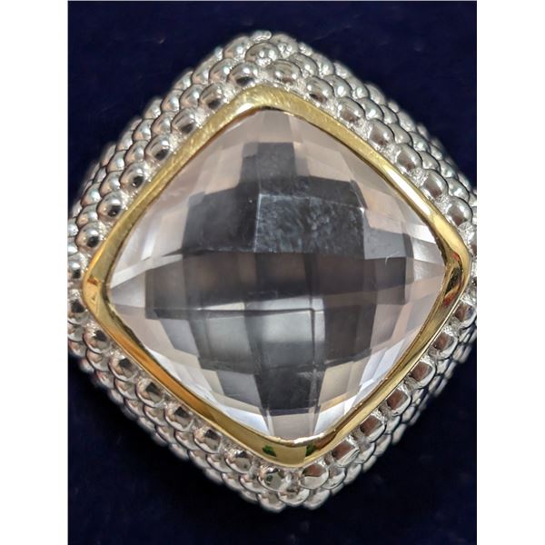 $100  Brass(11.40G),Rosequartz(8.50Ct) Ring