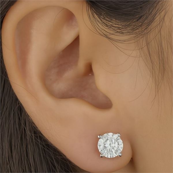 $3180  14K(0.61G),Nat.Diamond(0.62Ct) Earrings