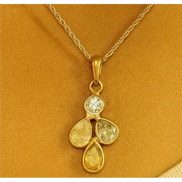 $2300  14K(0.54G),Nat.Diamond(0.80Ct) Pendant