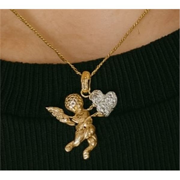 $1800  14K(1.55G),Diamond(0.04Ct) Pendant