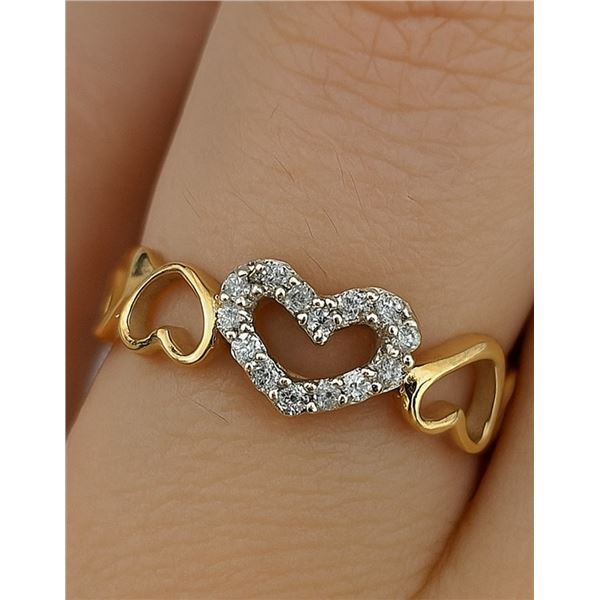 $1600  10K(2.21G),Diamond(0.10Ct) Ring