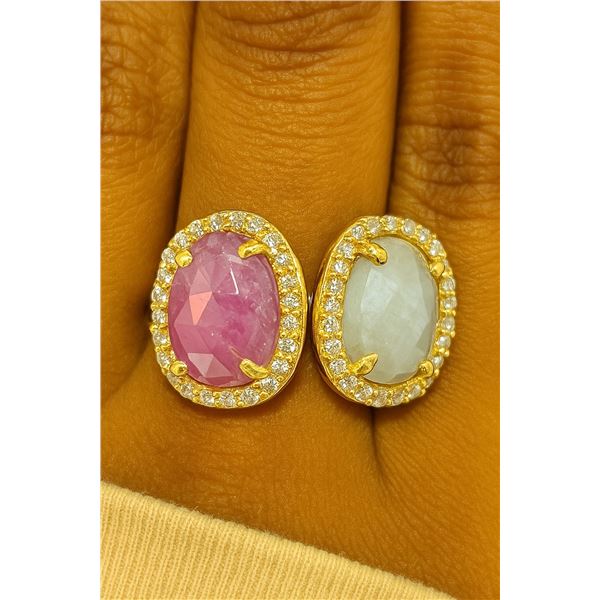 $260  Si(4.2G),Ruby+Sapphire(3.1Ct) Ring