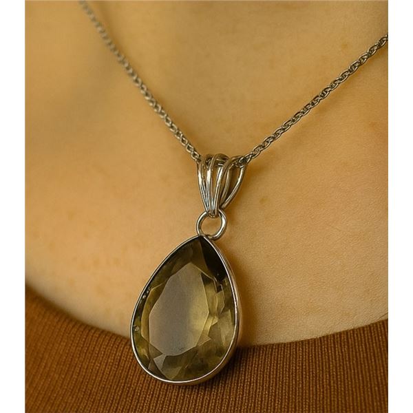 $540  Si(10.86G),Lemon Quartz Pendant