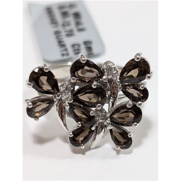 $300  Si(4.5G),Smokey Quartz(2.75Ct) Ring