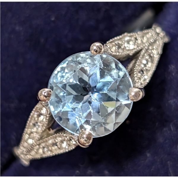 $140  Si,Blue Topaz(1.45Ct) Ring