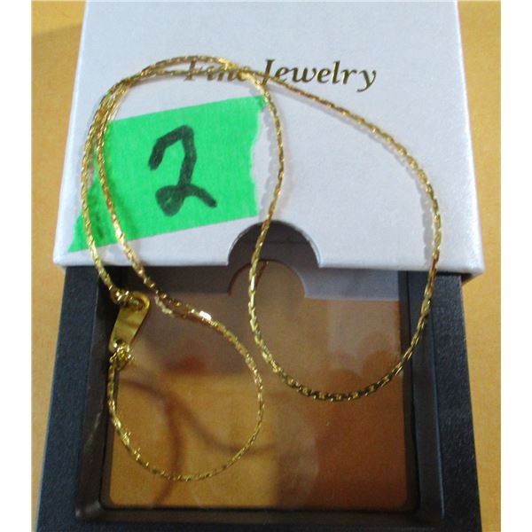 NEW:  15" GOLD TONE NECKLACE