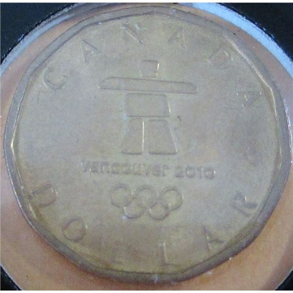 2010 VANCOUVER CANADA OLYMPIC LOONIE DOLLAR