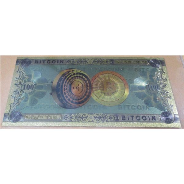 100 BIT COIN BANK NOTE