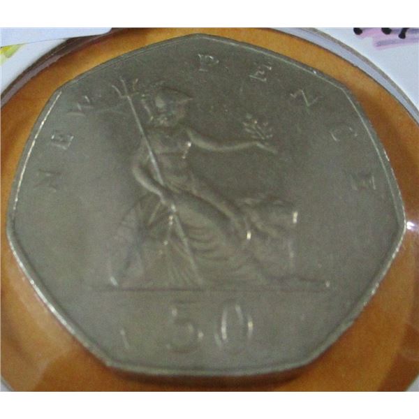 1978 QUEEN ELIZABETH II 50 NEW PENCE