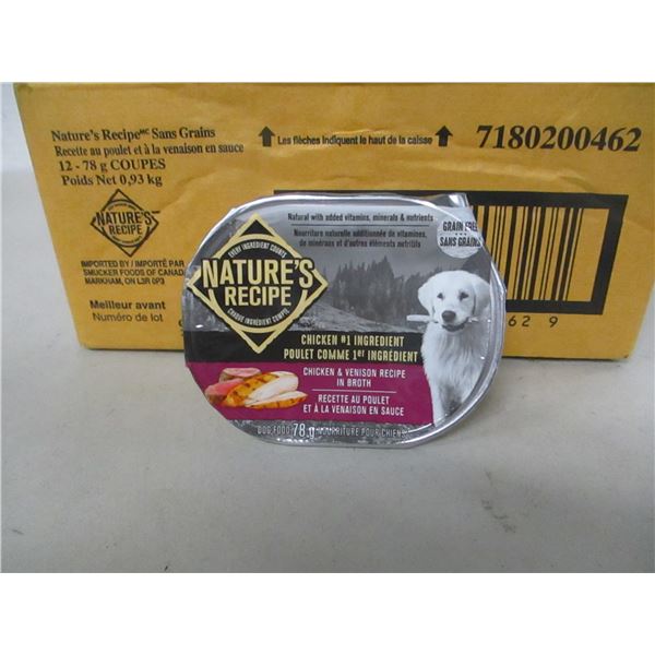 FREIGHT DAMAGE (AS IS):  CHICKEN & VENISON IN BROTH DOG FOOD (6 CANS X 78G) - BOX