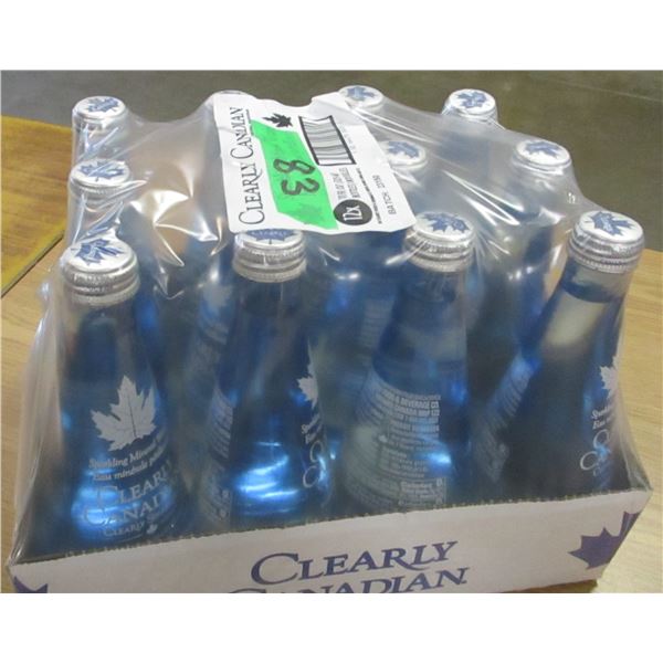 FREIGHT DAMAGE (AS IS):  CLEARLY CANADIAN PEACH FLAVORED WATER (12 BOTTLES X 375 ML) - CASE