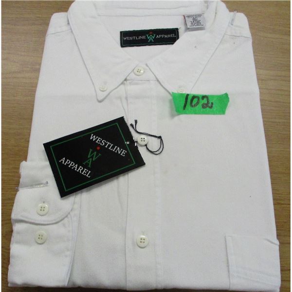 NEW:  MEN'S WHITE LONG SLEEVE SHIRT (SIZE XL)