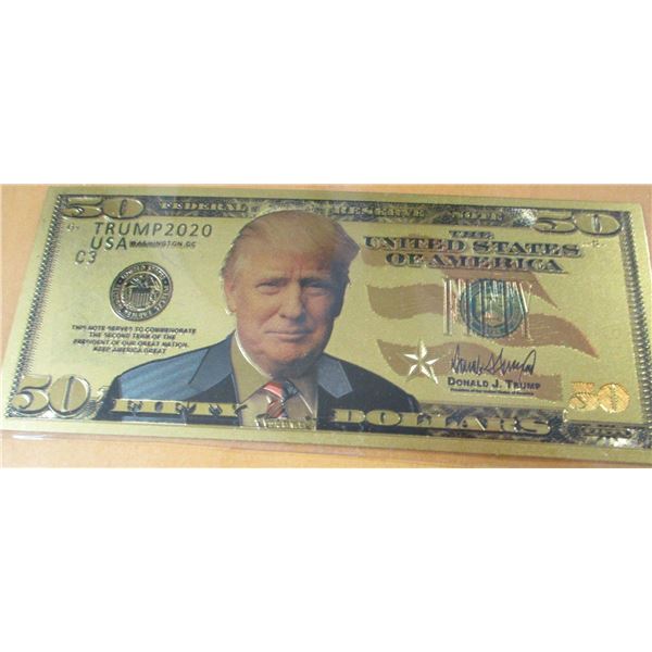 USA TRUMP $50 CURRANCY BANK NOTE (NOT LEGAL TENDER)