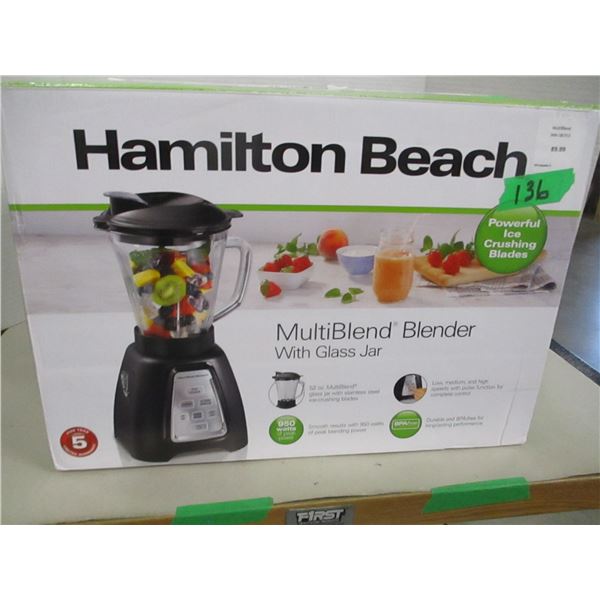 SHELF PULLS (AS IS):  HAMILTON BEACH MULTI BLEND BLENDER