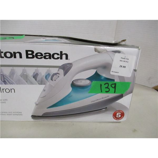 SHELF PULLS (AS IS):  HAMILTON BEACH IRON