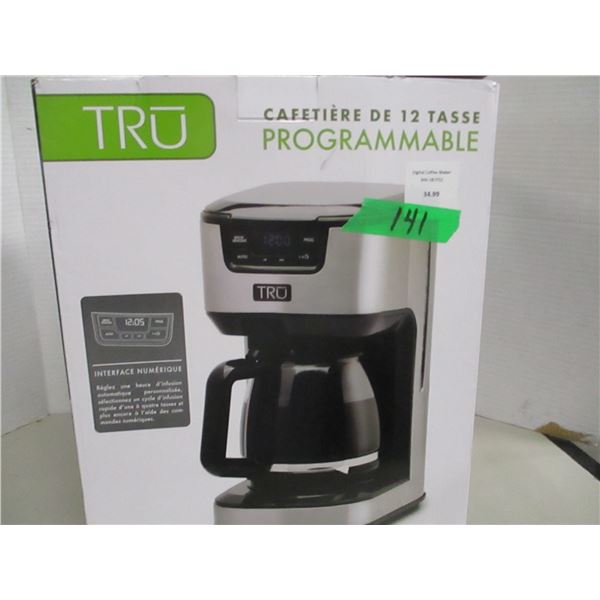 SHELF PULLS (AS IS):  TRU PROGRAMMABLE COFFEE MAKER
