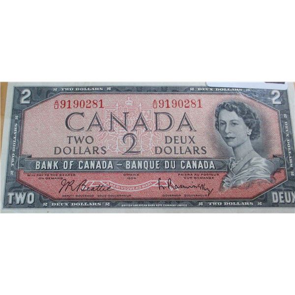 1954 LAST OF CANADA $2 BILLS