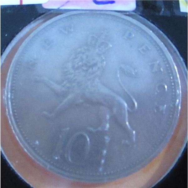 1973 QUEEN ELIZABETH II 10 NEW PENCE