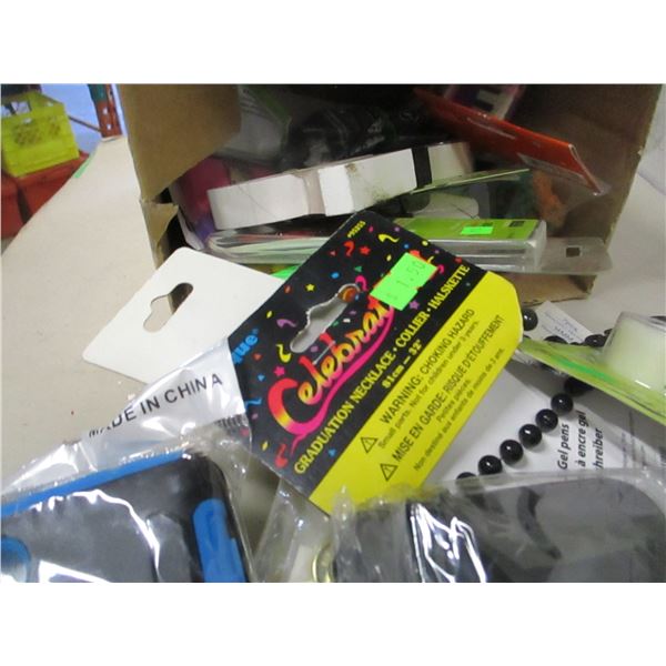 FREIGHT DAMAGE (AS IS);  BOX C/W NEW ASSORTED ITEMS