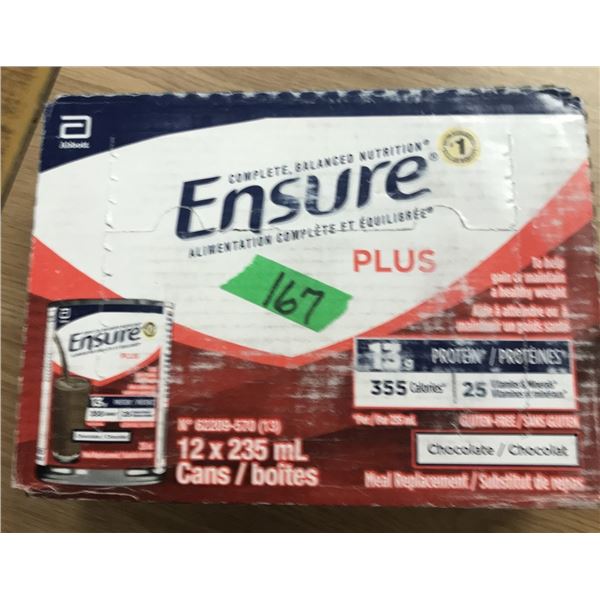 FREIGHT DAMAGE (AS IS):  ENSURE PROTEIN PLUS (12 CANS) - CASE