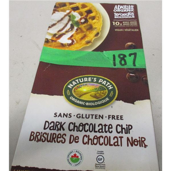 FROZEN:  CHOCOLATE CHIP WAFFLES (210G) - BOX