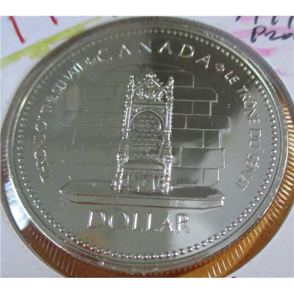 1977 PROOF PARLIAMENT CANADA SILVER DOLLAR