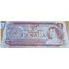 Image 1 : 1974 LAST OF CANADA $2 BILLS (RARE SERIAL NUMBER #757575)