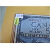 Image 4 : 1954 SCARCE BANK OF CANADA DEVILS FACE $5 BILL
