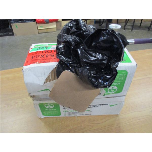 FREIGHT DAMAGE (AS IS):  BLACK GARBAGE BAGS (54" X 44") - BOX