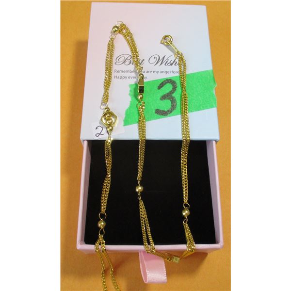 NEW:  21" GOLD TONE NECKLACE