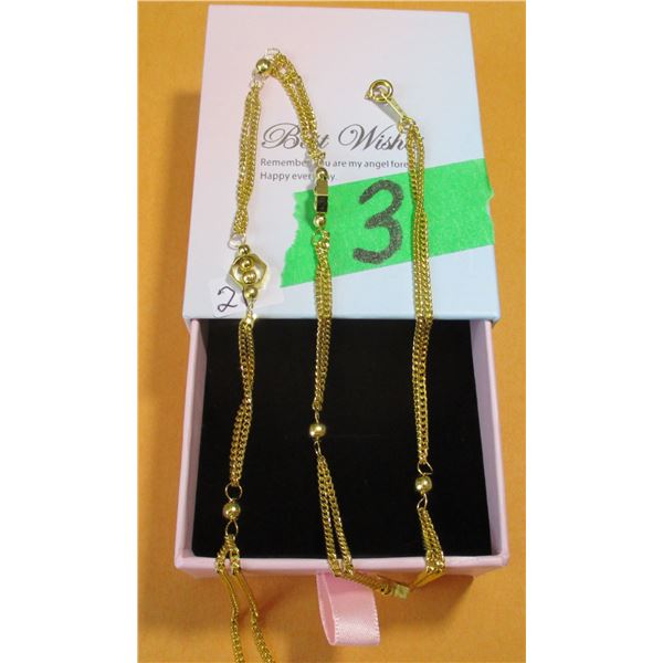 NEW:  21" GOLD TONE NECKLACE