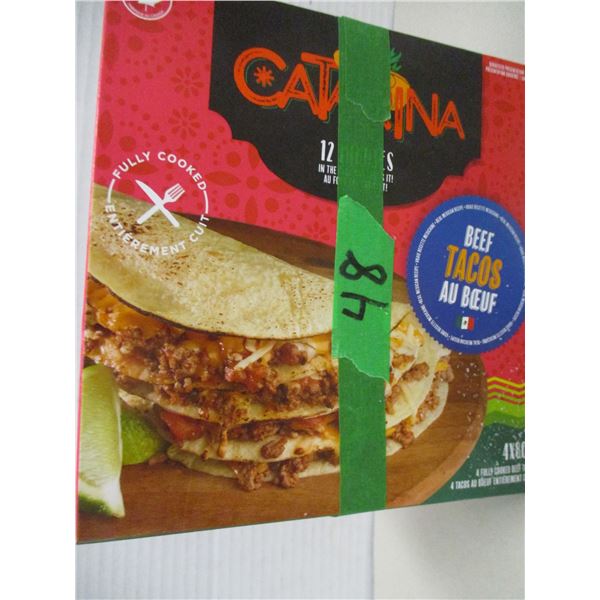 FROZEN:  CATARINA BEEF TACOS (4 X 80G) - BOX