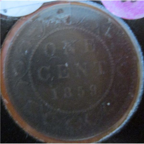 1859 VICTORIAN CANADA LARGE PENNY