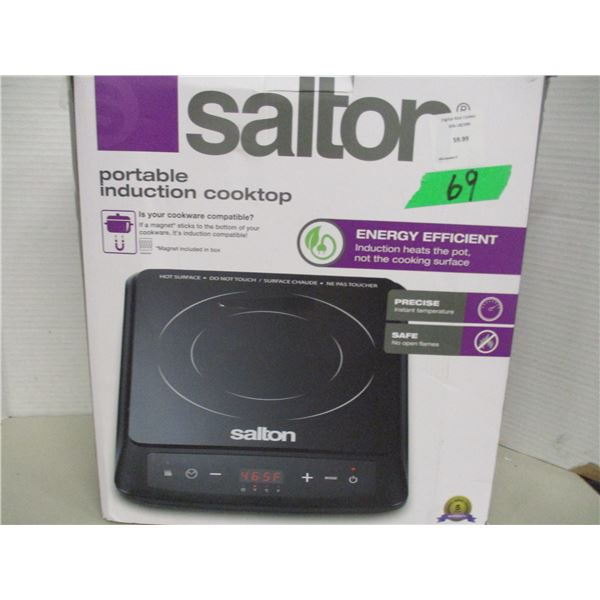 SHELF PULLS (AS IS):  SALTON PORTABLE INDUCTION COOK TOP