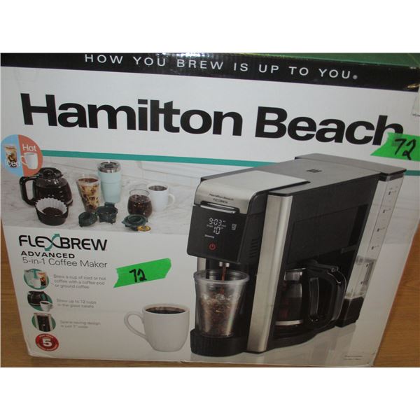 SHELF PULLS (AS IS):  HAMILTON BEACH FLEX BREW COFFEE MAKER