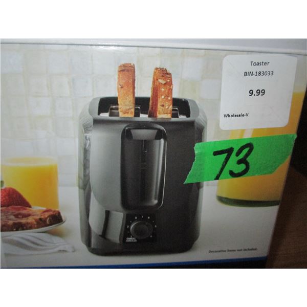 SHELF PULLS (AS IS):  2 SLICE TOASTER