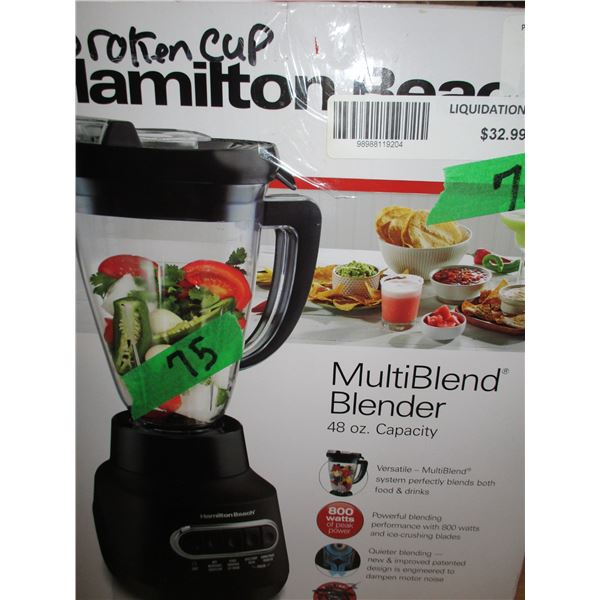 SHELF PULLS (AS IS):  HAMILTON BEACH MULTI BLEND BLENDER