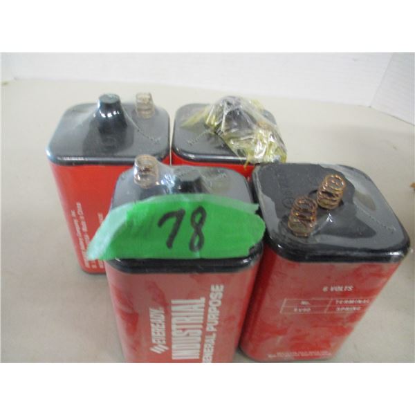 4 - EVEREADY 6 VOLT BATTERIES