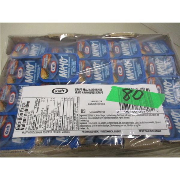 FREIGHT DAMAGE (AS IS):  KRAFT MAYO (100 INDIVIDUAL PACKAGES) - TRAY