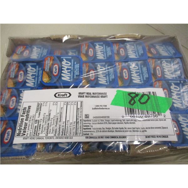FREIGHT DAMAGE (AS IS):  KRAFT MAYO (100 INDIVIDUAL PACKAGES) - TRAY
