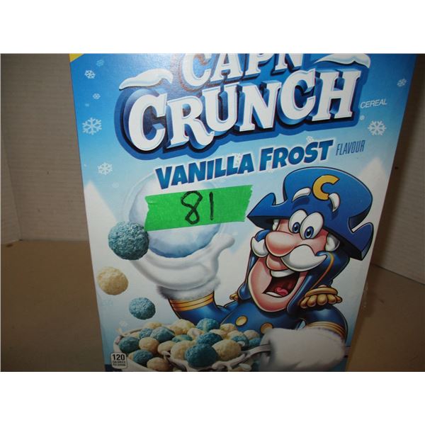 FREIGHT DAMAGE (AS IS):  CAPTAIN CRUNCH VANILLA FROST FLAVOR CEREAL (270G) - BOX