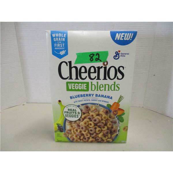 FREIGHT DAMAGE (AS IS):  CHEERIOS VEGGIE BLEND BLUEBERRY BANANA CEREAL (45G) - BOX