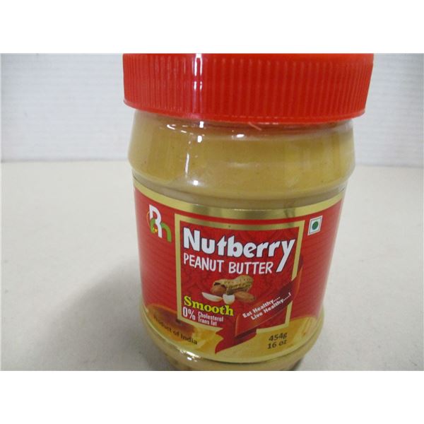 FREIGHT DAMAGE (AS IS):  NUTBERRY PEANUT BUTTER (NO ADDED SUGAR) (454G) - JAR