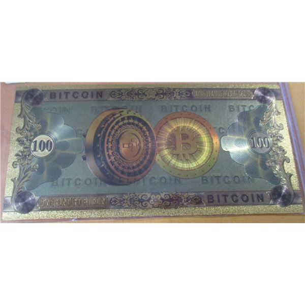 100 BIT COIN BANK NOTE
