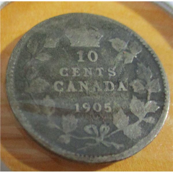 1905 CANADA KING EDWARD VII SILVER DIME