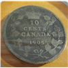 Image 1 : 1905 CANADA KING EDWARD VII SILVER DIME