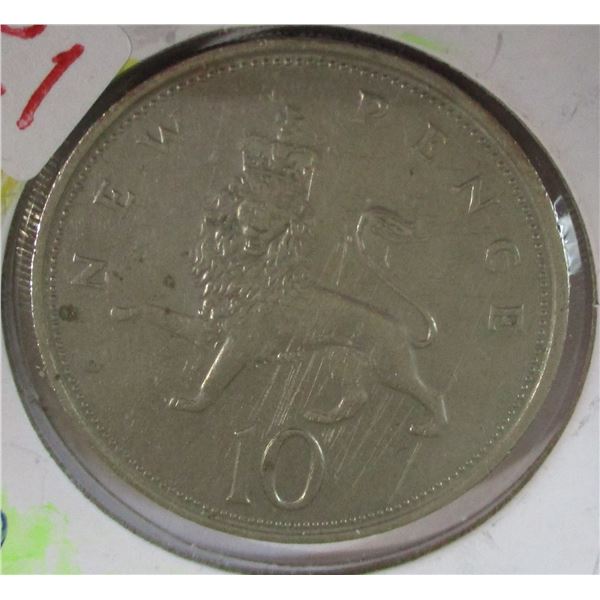 1973 BRITISH 10 NEW PENCE