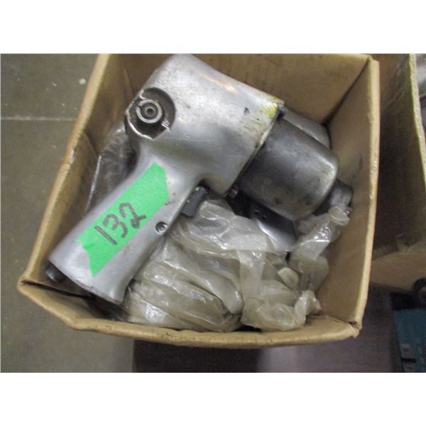 BOX C/W ASSORTED AIR TOOL PARTS